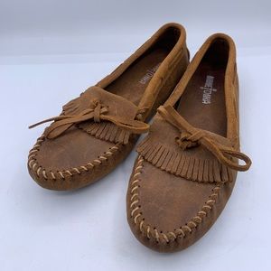 Minnetonka Moccasins Suede Brown 9.5